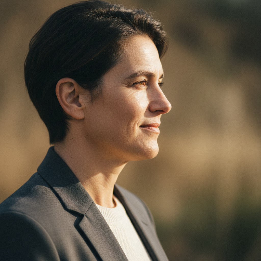 authentic image of a 48 year old form the side like profile picture vibes