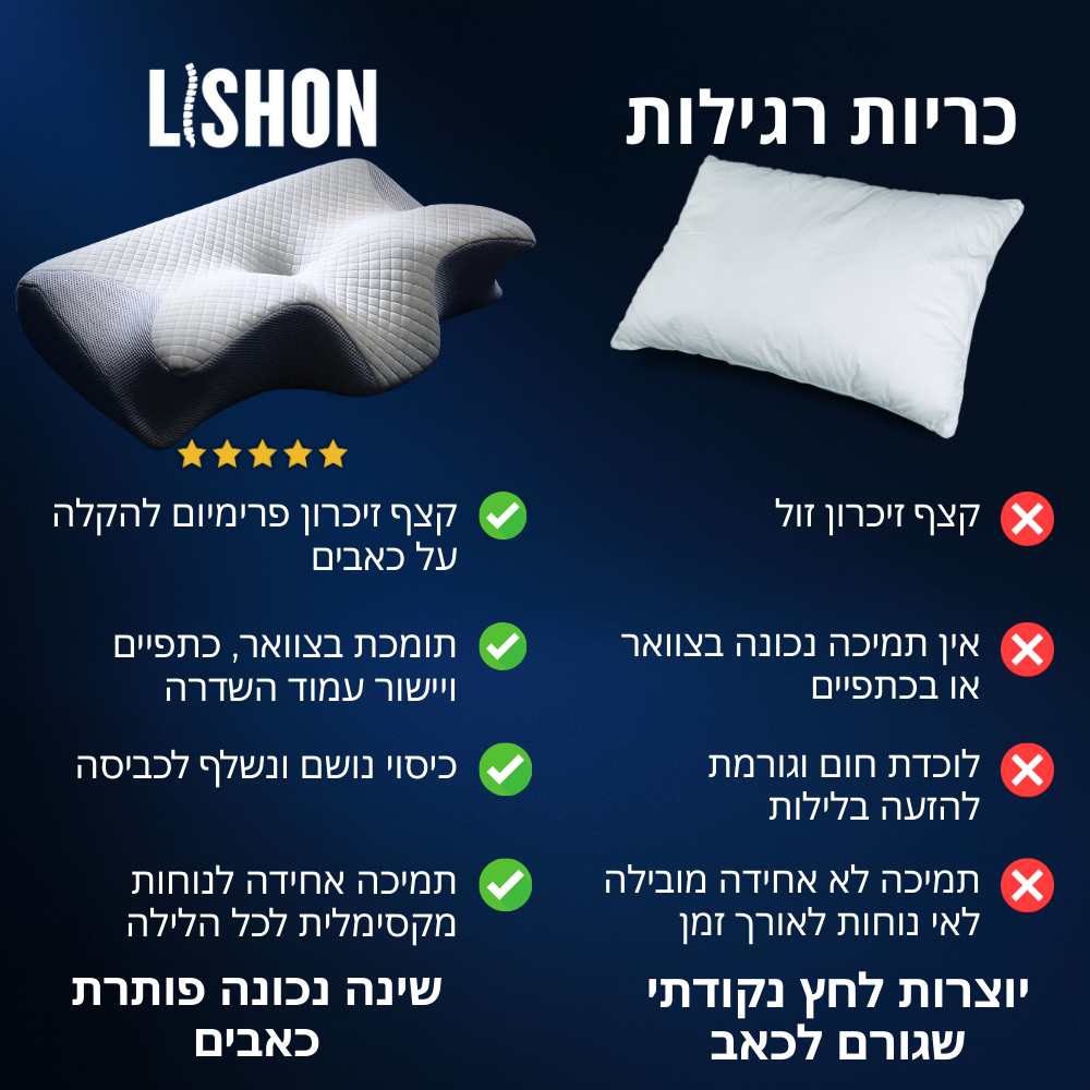 ™Laila Luxe - כרית שינה אורתופדית